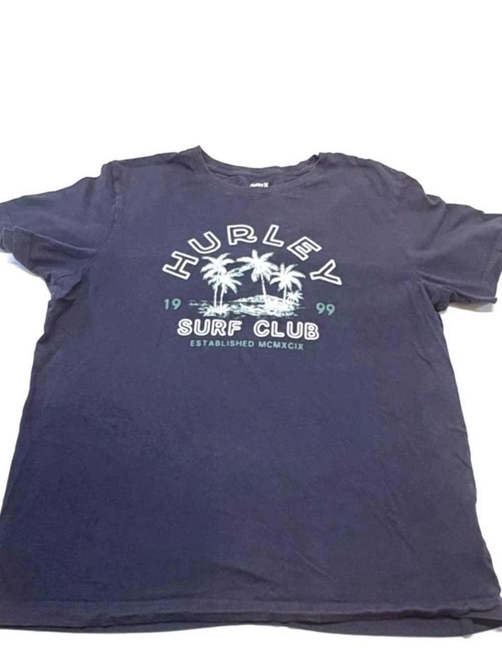 Hurley Surf Club Palm Tree Graphic T-Shirt Size Large